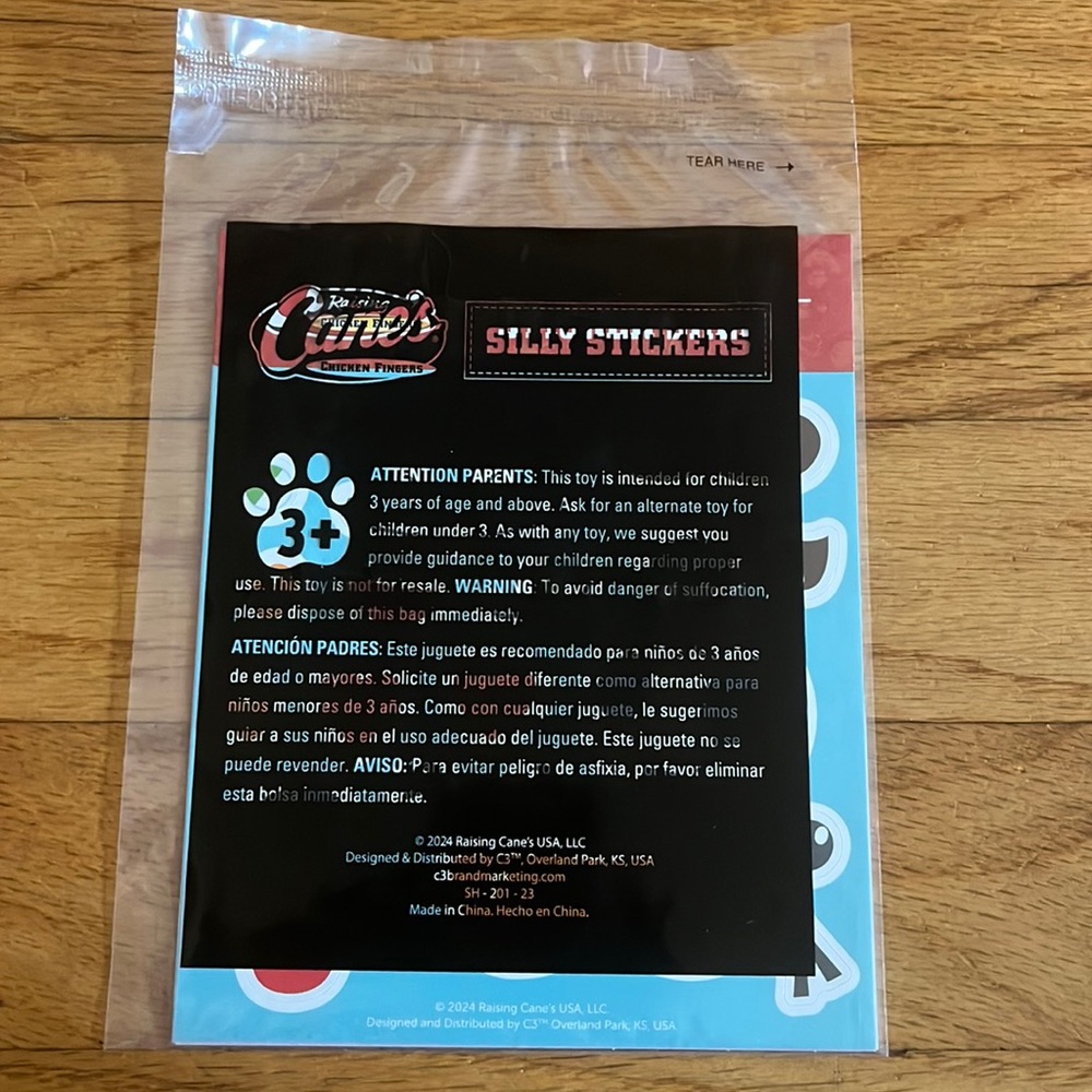 NWT Raising Cane’s Silly Stickers